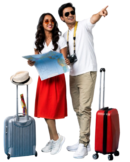 Couple with Suitcases