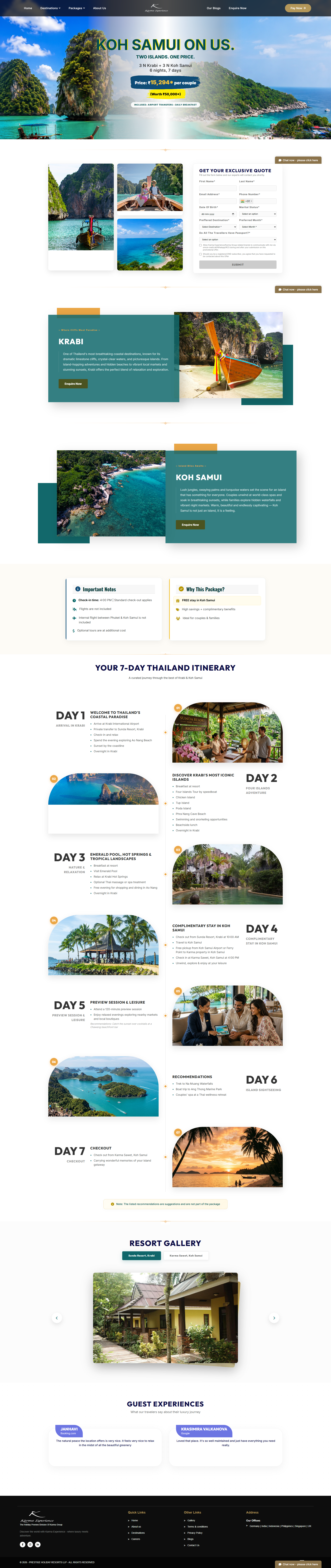 Thailand Explorer Tour Itinerary